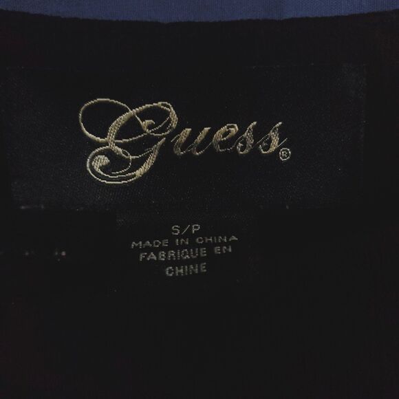 Guess Women's Black Sheer Off Shoulder Top/Blouse Boho Peasant Style Size S/P - Picture 3 of 12